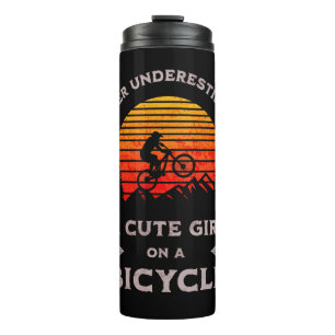 Cute funny mountain bike cycling for girls biker thermal tumbler