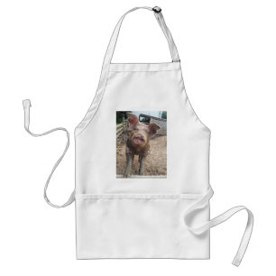 Cute, funny muddy pig apron