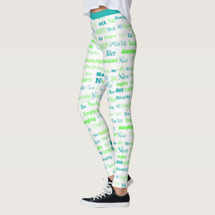 Cute Funny Naughty Nice Christmas Holiday Yoga Leggings