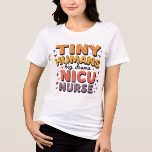 Cute Funny NICU Nurse Tri-Blend Shirt