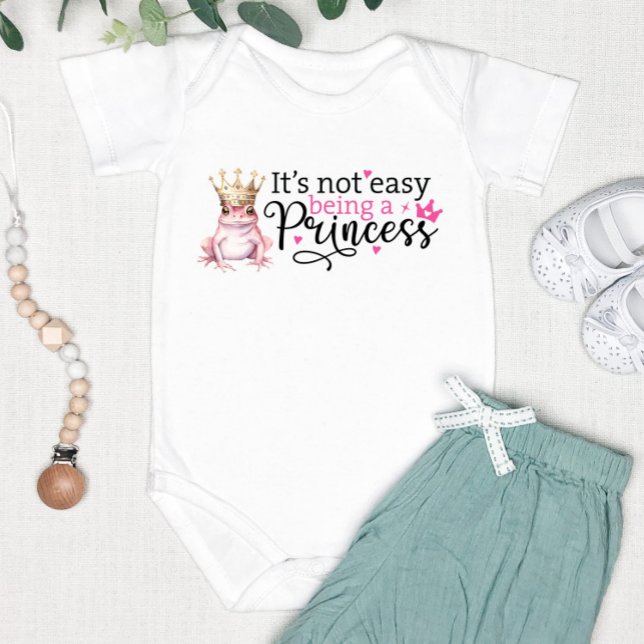 Cute Funny Not Easy Being a Princess Baby Bodysuit (Creator Uploaded)