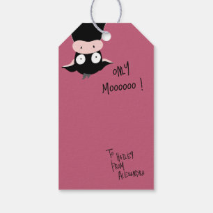 Cute Funny Only Moooooo! Cow Pun Gift Tags