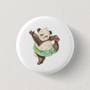 Cute Funny Panda Ballerina Pin Button Badge