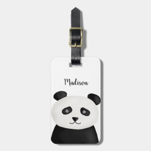 Cute Funny Panda Face Animal Luggage Tag