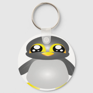 cute funny penguin animal key ring