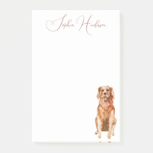 Cute Funny Personalised Golden Retriever  Post-it Notes