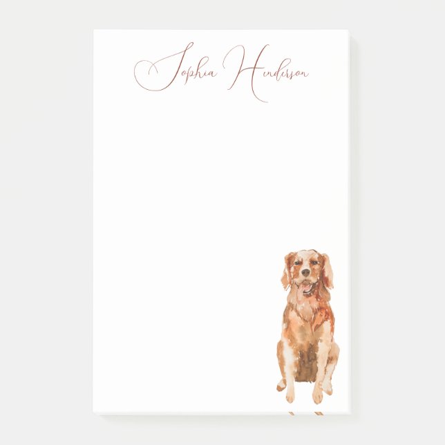 Cute Funny Personalised Golden Retriever  Post-it Notes (Front)