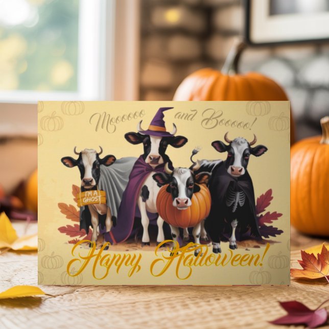 Cute Funny Personalised Retro Watercolor Halloween Card (Creator Uploaded)