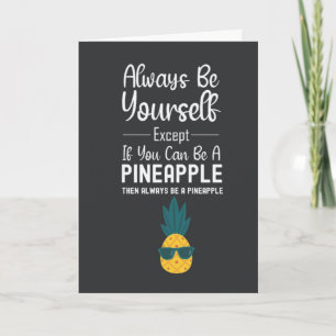 Cute Funny Pineapple Cards Humour Fruit Food