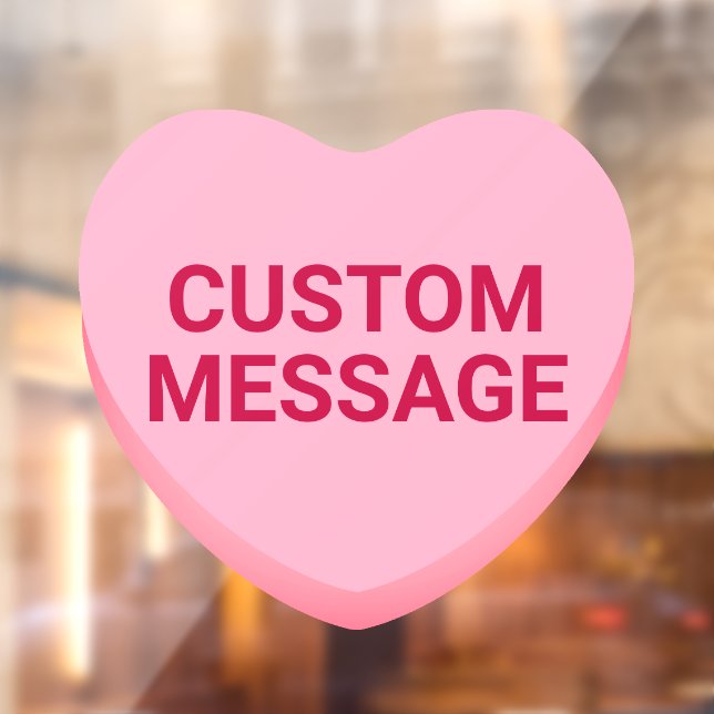 Cute funny pink custom message conversation heart (Sheet 2)
