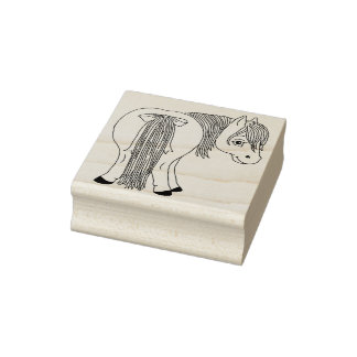 Cute Funny Pony Butt Rubber Stamp
