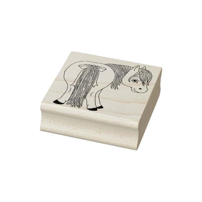 Cute Funny Pony Butt Rubber Stamp (Stamp)