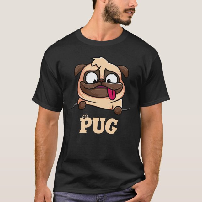 Cute Funny Pug T-Shirt (Front)