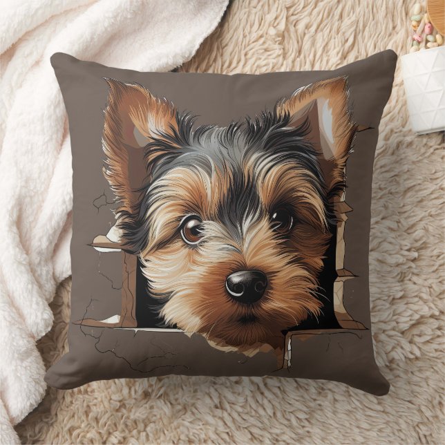 Cute Funny Puppy Face Cushion (Blanket)