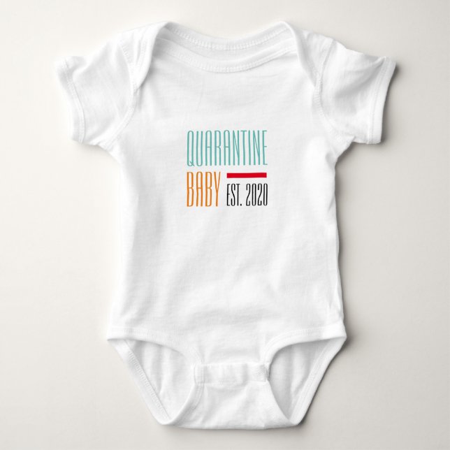 Cute & Funny Quarantine Baby 2020 Baby Bodysuit (Front)