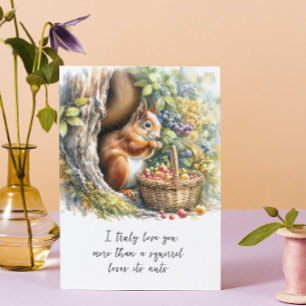 Cute Funny Quote Romantic Watercolor Valentine Day Card