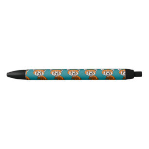 Cute Funny Red Panda Cartoon Black Ink Pen