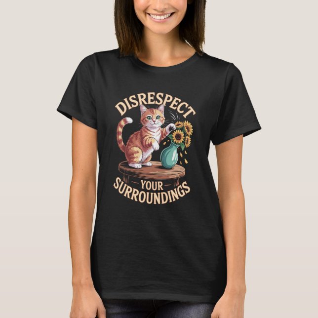 Cute Funny Red Tabby Cat T-Shirt (Front)