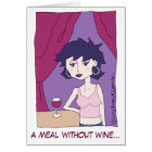 Cute Funny Red Wine Vino Cartoon Girl
