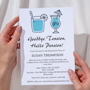 Cute & Funny Retirement Party  Invitation