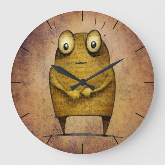 Cute Funny Robot Droid Large Clock (Front)