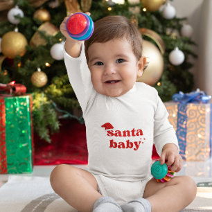 Cute Funny Santa Baby Christmas Outfit for Kids Baby Bodysuit