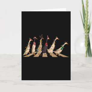 Cute Funny Santa Duck Christmas Lights Duck Wearin Card