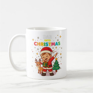 Cute Funny Santa Kid Dabbing Christmas Mug with Re