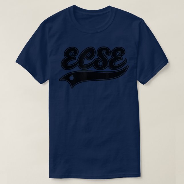 Cute Funny School Teacher ECSE Childhood Special E T-Shirt (Design Front)