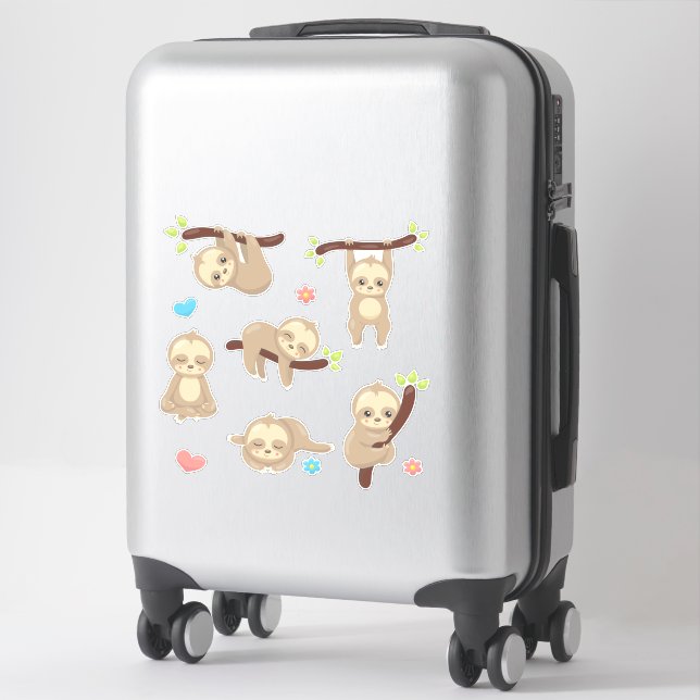 Cute Funny Silly Sleepy Sloth (Suitcase)