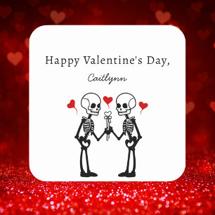 Cute Funny Simple Valentines Day Square Sticker
