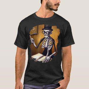 Cute Funny Skeleton Teacher Professor School Hallo T-Shirt