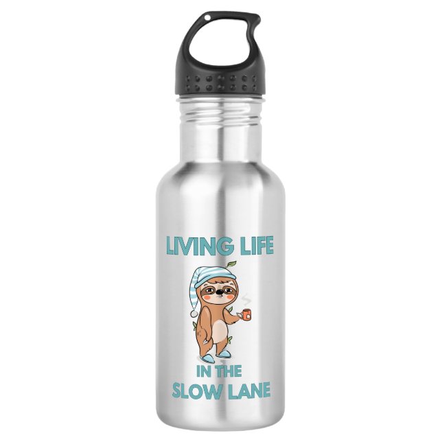 cute funny sloth 532 ml water bottle (Front)