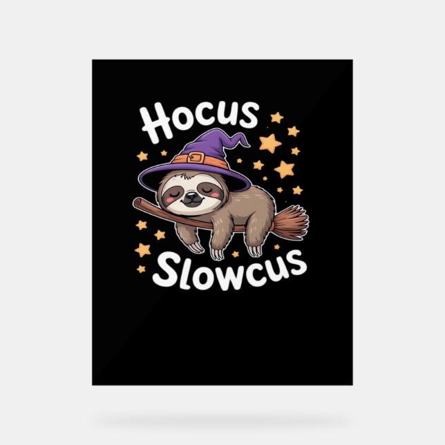 Cute Funny Sloth Halloween Essential T-Shirt Acrylic Sign (Front)
