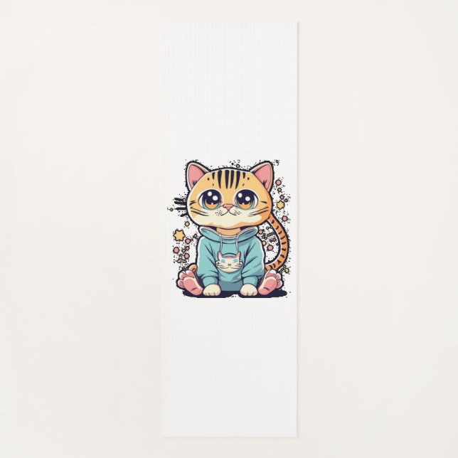 Cute funny small kitten Chiffon Top Yoga Mat (Front)
