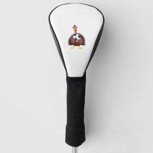 Cute Funny Soccer Thanksgiving Turkey Boys  Golf Head Cover