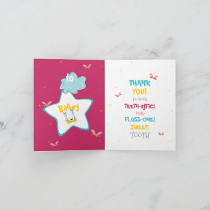 Cute Funny Sparkly Magical Tooth Fairy Thank You  Card