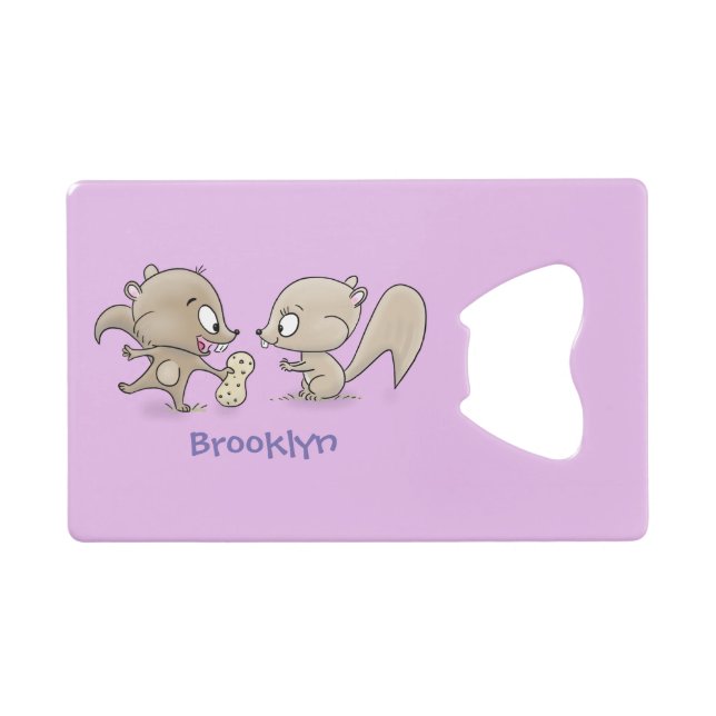 Cute funny squirrels cartoon illustration (Front (Horizontal))