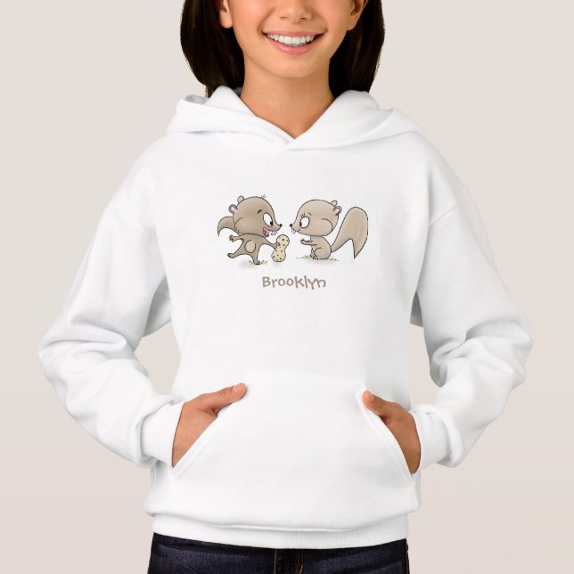 Cute funny squirrels cartoon illustration (Front)