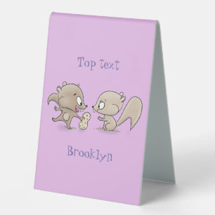 Cute funny squirrels cartoon illustration