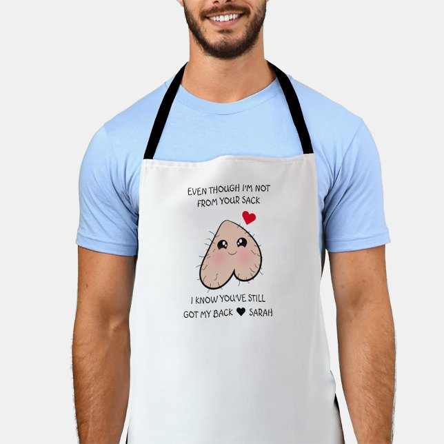 Cute Funny Step Dad Father's Day Apron (Creator Uploaded)