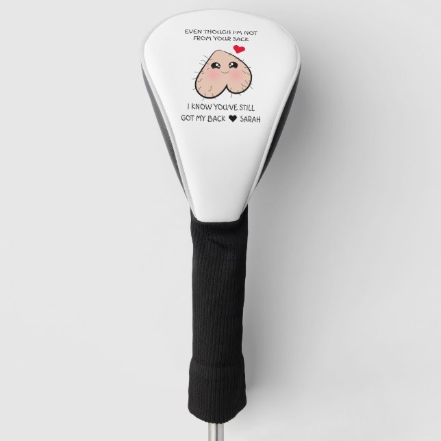 Cute Funny Step Dad Father's Day Golf Head Cover (Front)