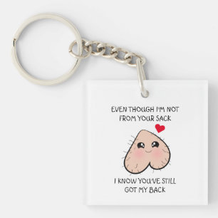 Cute Funny Step Dad Father's Day Key Ring