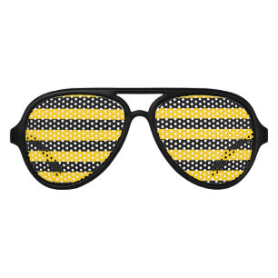 Cute funny sunglasess with bee pattern aviator sunglasses