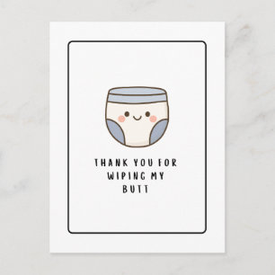 Cute Funny Thank You Card - Nurse Caregiver Parent