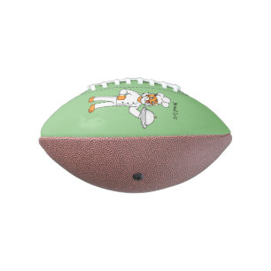 Cute funny tiger chef cartoon illustration football