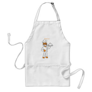 Cute funny tiger chef cartoon illustration standard apron