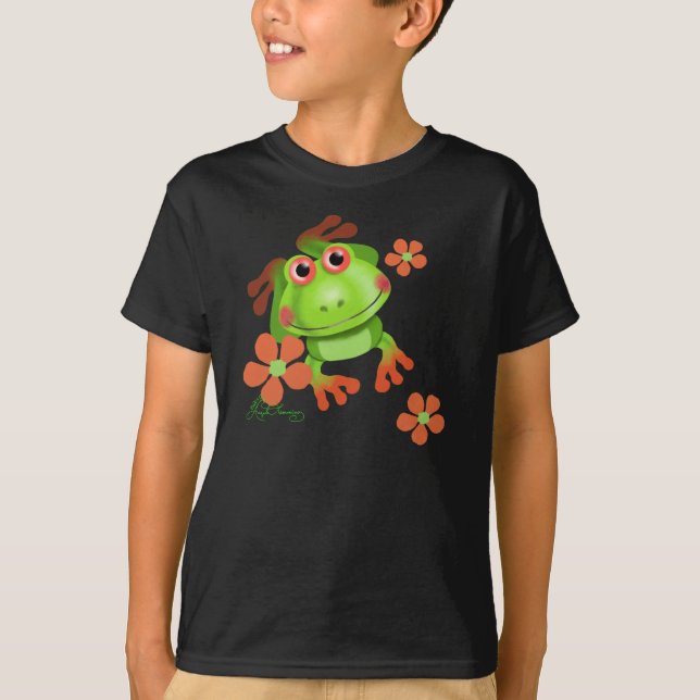Cute Funny Tree Frog T-Shirt (Front)