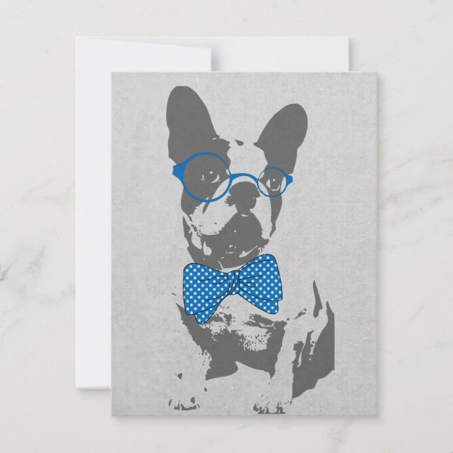 Cute funny trendy vintage animal French bulldog (Front)