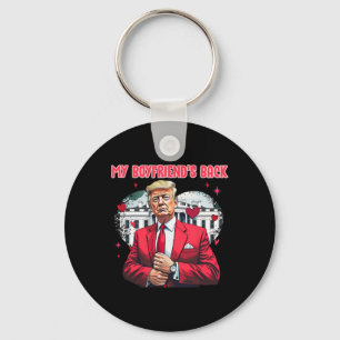 Cute Funny Trump Valentine My Boyfriend's Ck White Key Ring